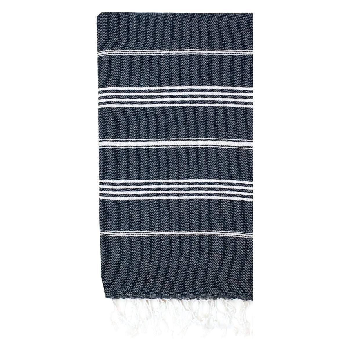 Sultan Classic Turkish Beach Towel in White — wholesale Turkish cotton, 40 × 72 in — view 15