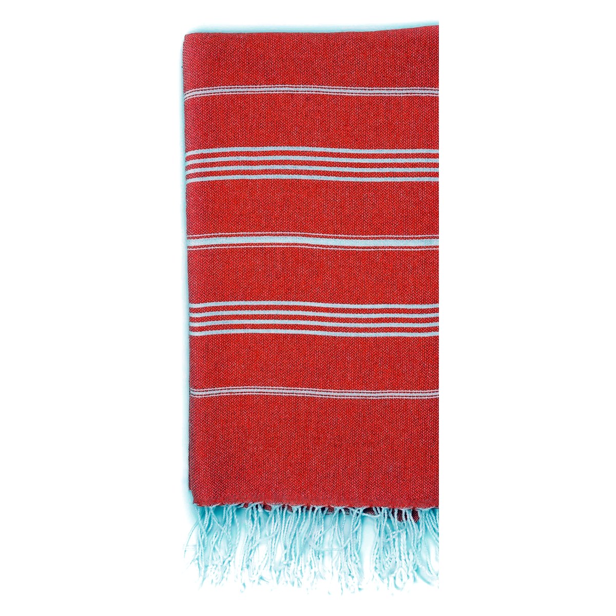 Sultan Classic Turkish Beach Towel in White — wholesale Turkish cotton, 40 × 72 in — view 13