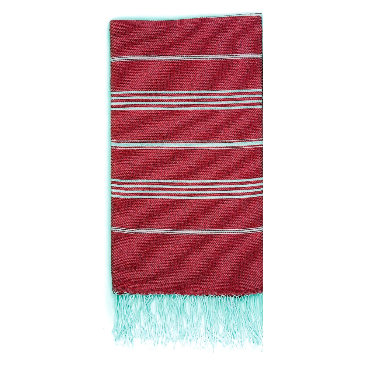 Sultan Classic Turkish Beach Towel in White — wholesale Turkish cotton, 40 × 72 in — view 2
