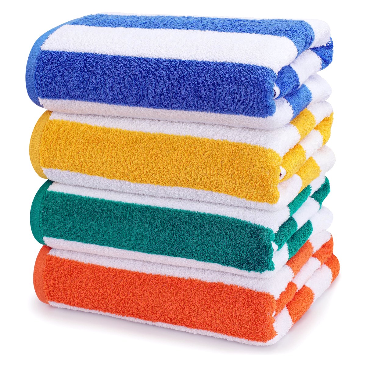 Cabana Stripe Terry Beach Towel · 4 Pack — wholesale Turkish cotton towel, 30 × 60 in