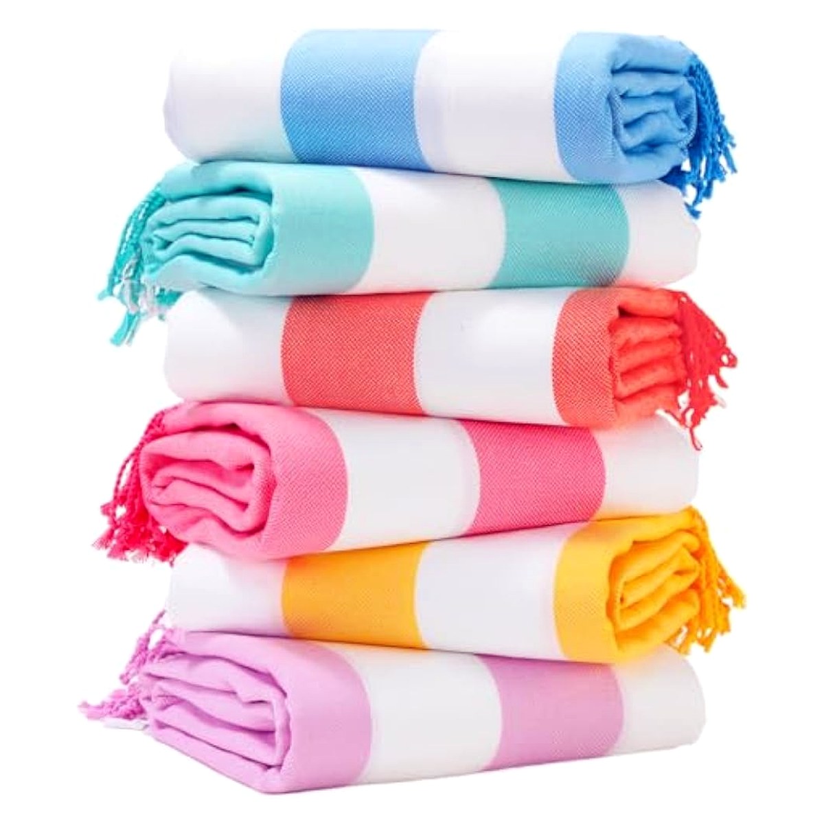 Oversized Turkish Stripe Beach Towel · 6 Pack — wholesale Turkish cotton towel, 38 × 74 in