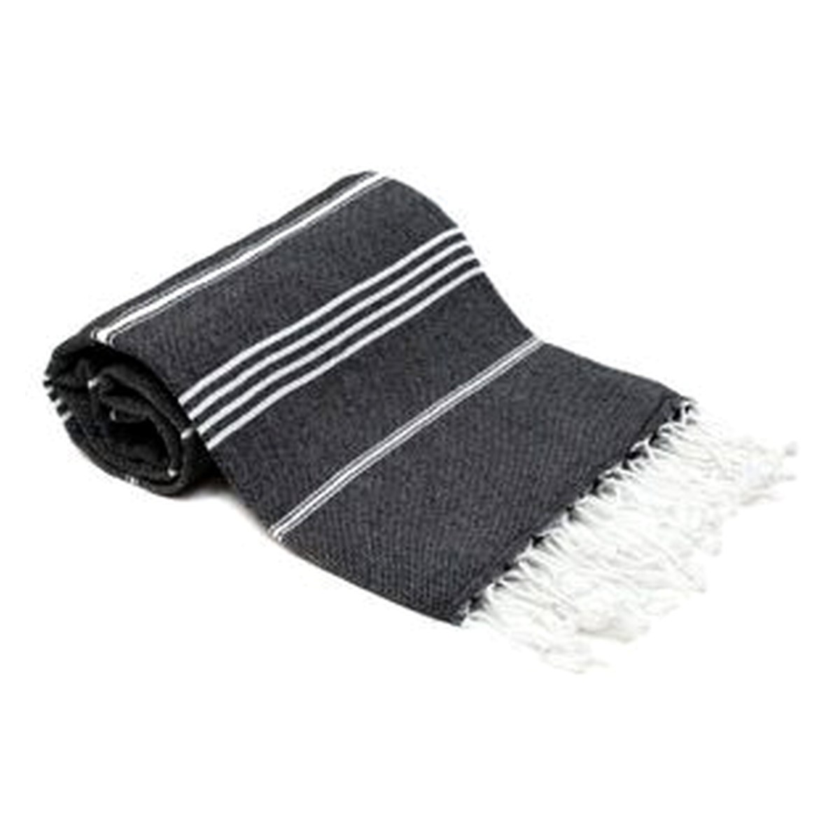 Sultan Classic Turkish Beach Towel in White — wholesale Turkish cotton, 40 × 72 in — view 24