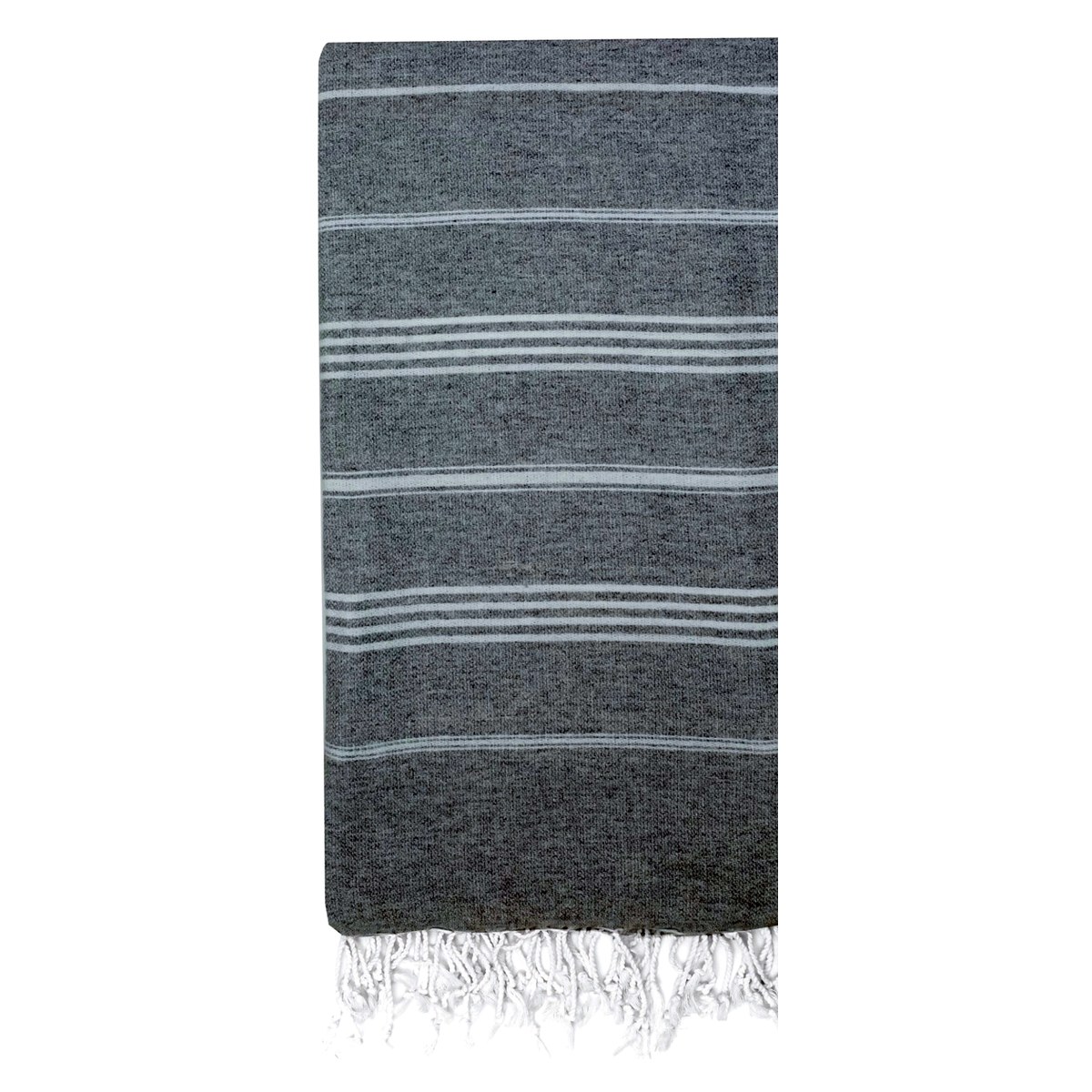 Sultan Classic Turkish Beach Towel in White — wholesale Turkish cotton, 40 × 72 in — view 10