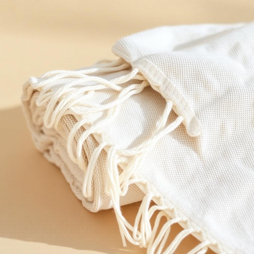 Bodrum Fringe Peshtemal in Natural — detail 1
